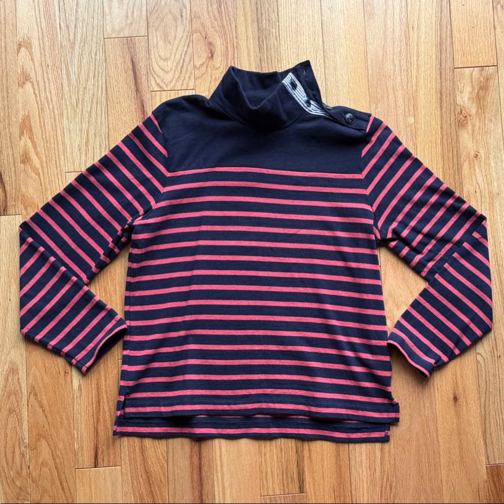 J. Crew Woman’s Navy and Red Striped Top